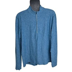 Lululemon Surge Warm 1/2 Zip Pullover in Heathered Teal Blue Size L